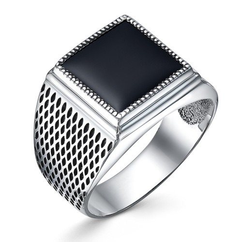 Печатка из серебра с агатом