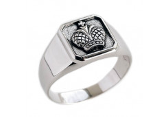 Печатка из серебра с чернением
