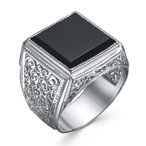 Печатка из серебра с агатом