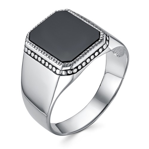 Печатка из серебра с агатом