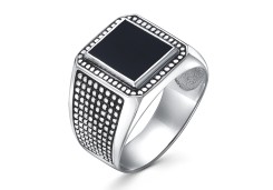 Печатка из серебра с агатом