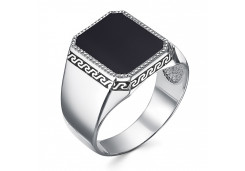 Печатка из серебра с агатом