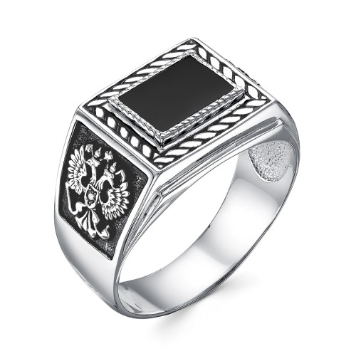 Печатка из серебра с агатом