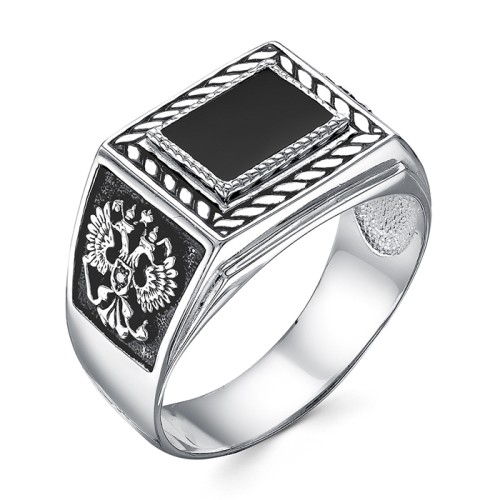 Печатка из серебра с агатом