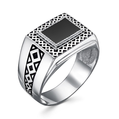 Печатка из серебра с агатом