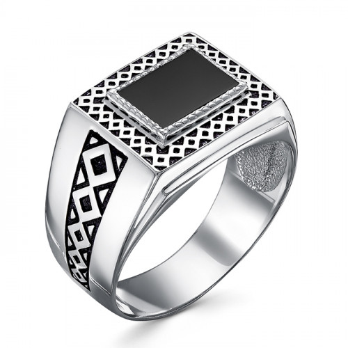 Печатка из серебра с агатом