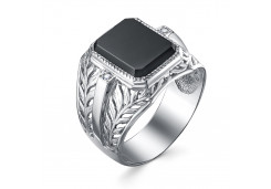 Печатка из серебра с фианитом