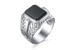 Печатка из серебра с фианитом