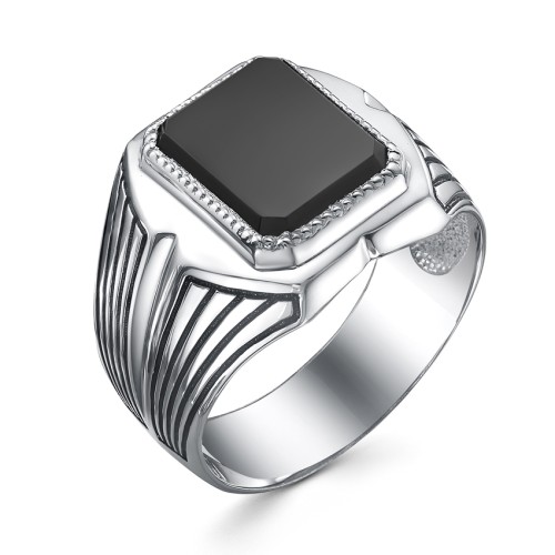 Печатка из серебра с фианитом