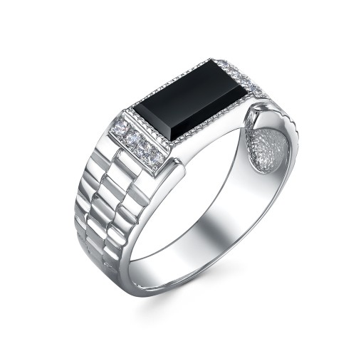 Печатка из серебра с фианитом