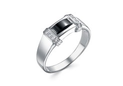 Печатка из серебра с агатом