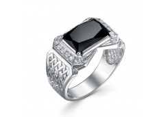 Печатка из серебра с агатом