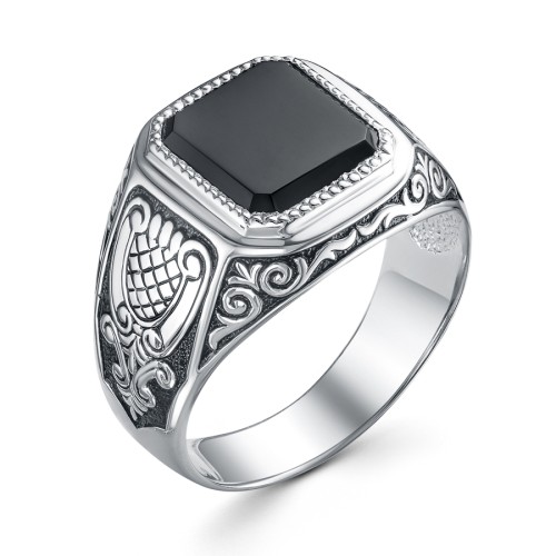 Печатка из серебра с фианитом