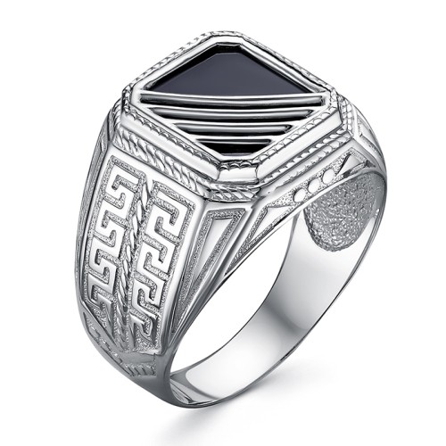 Печатка из серебра с фианитом