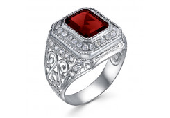 Печатка из серебра с фианитом