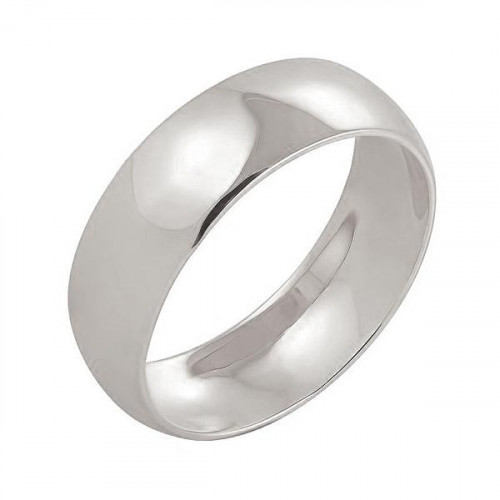 Серебряное обручальное кольцо 