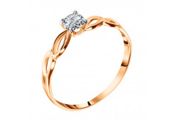 Золотое кольцо с фианитом