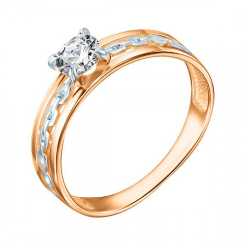 Золотое кольцо с фианитом