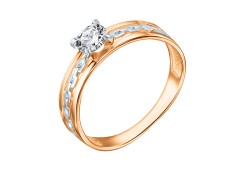 Золотое кольцо с фианитом