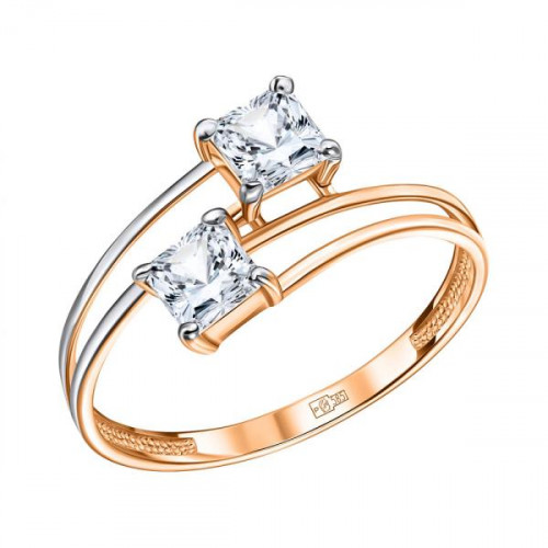 Золотое кольцо с фианитом