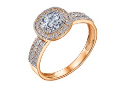 Золотое кольцо с фианитом