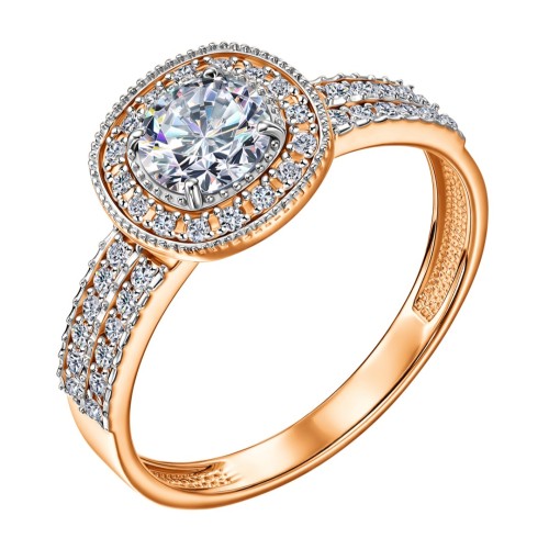 Золотое кольцо с фианитом