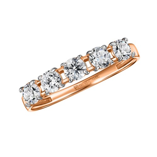 Золотое кольцо с фианитом