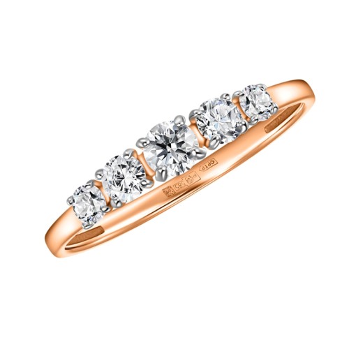 Золотое кольцо с фианитом