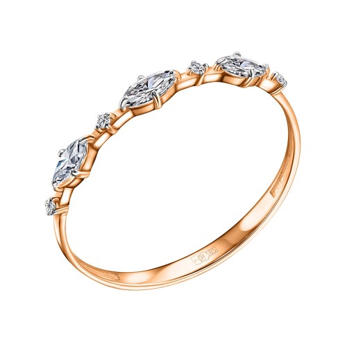 Золотое кольцо с фианитом