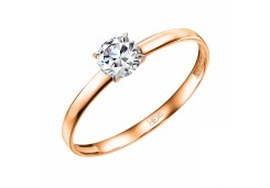 Золотое кольцо с фианитом