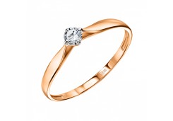 Золотое кольцо с фианитом