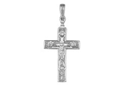 Крест из серебра с фианитом