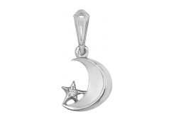 Серебряная подвеска с фианитом