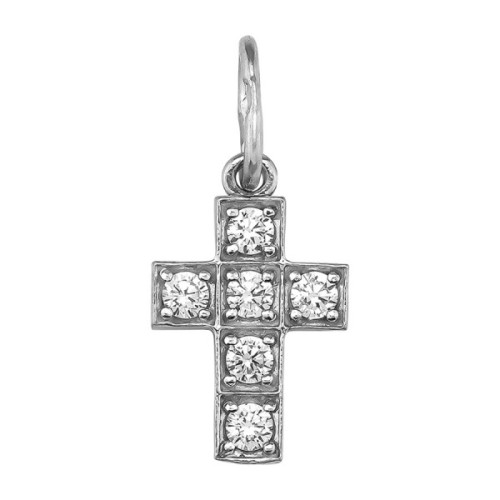 Серебряная подвеска с фианитом