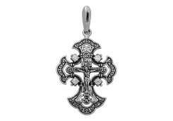 Крест из серебра с фианитом