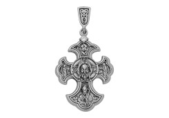 Крест из серебра с фианитом