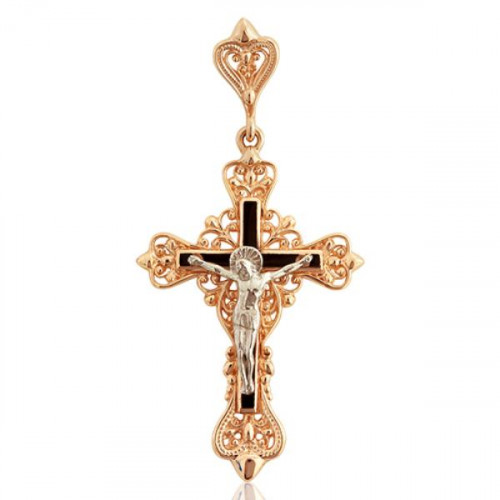 Крест из золота с эмалью