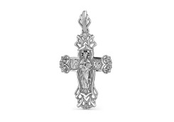 Крест из серебра с фианитом