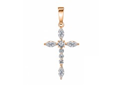 Золотая подвеска с фианитом