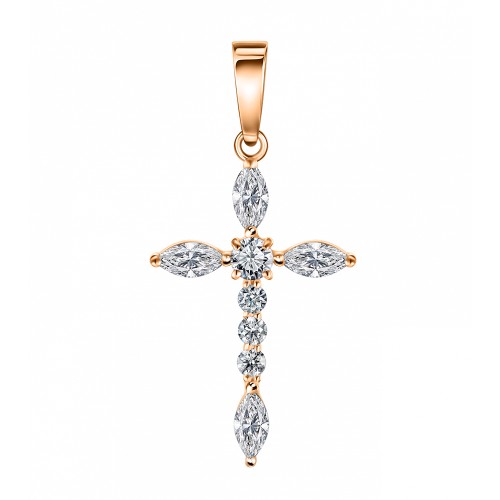 Золотая подвеска с фианитом