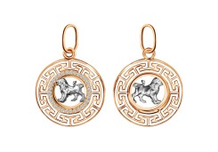 Золотая подвеска с фианитом