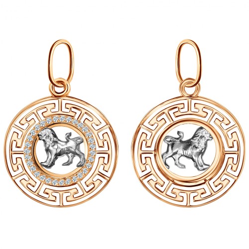 Золотая подвеска с фианитом