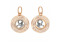 Золотая подвеска с фианитом