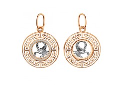 Золотая подвеска с фианитом