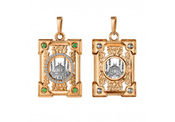 Золотая подвеска с фианитом