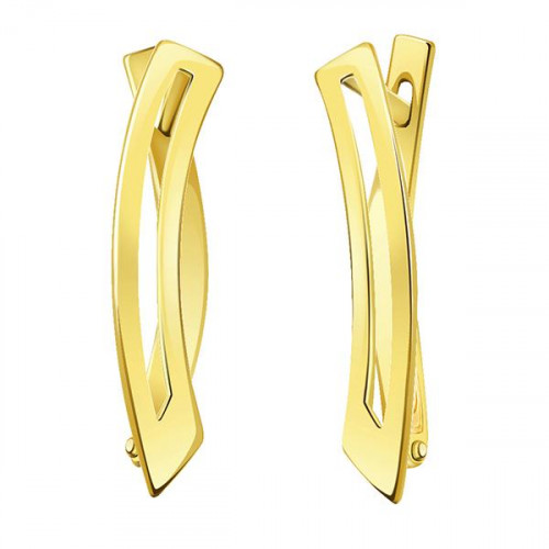 Серьги классические из желтого золота