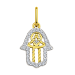 Подвеска из желтого золота с фианитом
