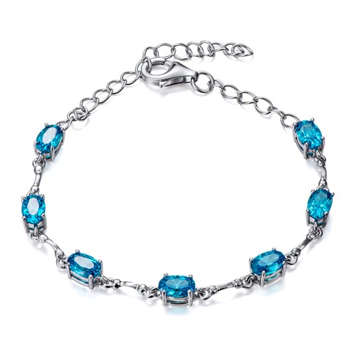 Серебряный браслет с фианитом