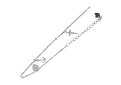 Серебряный браслет с фианитом