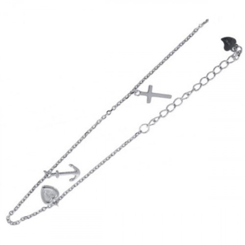 Серебряный браслет с фианитом